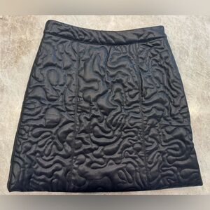 NWOT CURRENT AIR LA Quilted Faux Leather Black Mini Skirt, Sz Small